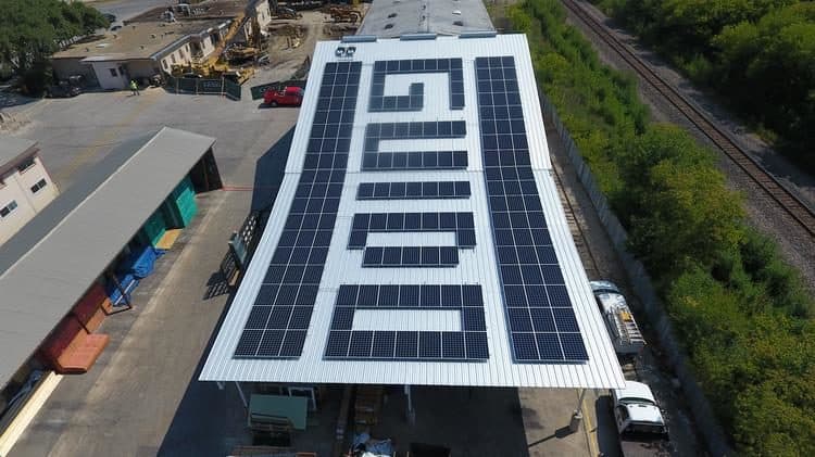 San Antonio-based Guido Construction has gone solar with a creative design for an array atop its headquarters.