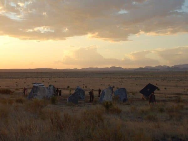 Solar-powered sculpture “stone circle” unveiled in Marfa
