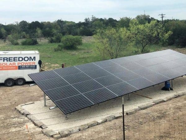 Ground-Mount Solar With Backup Power Supply in Central Texas