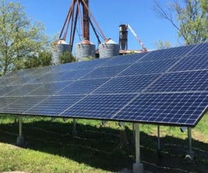 Ground-mounted solar panel