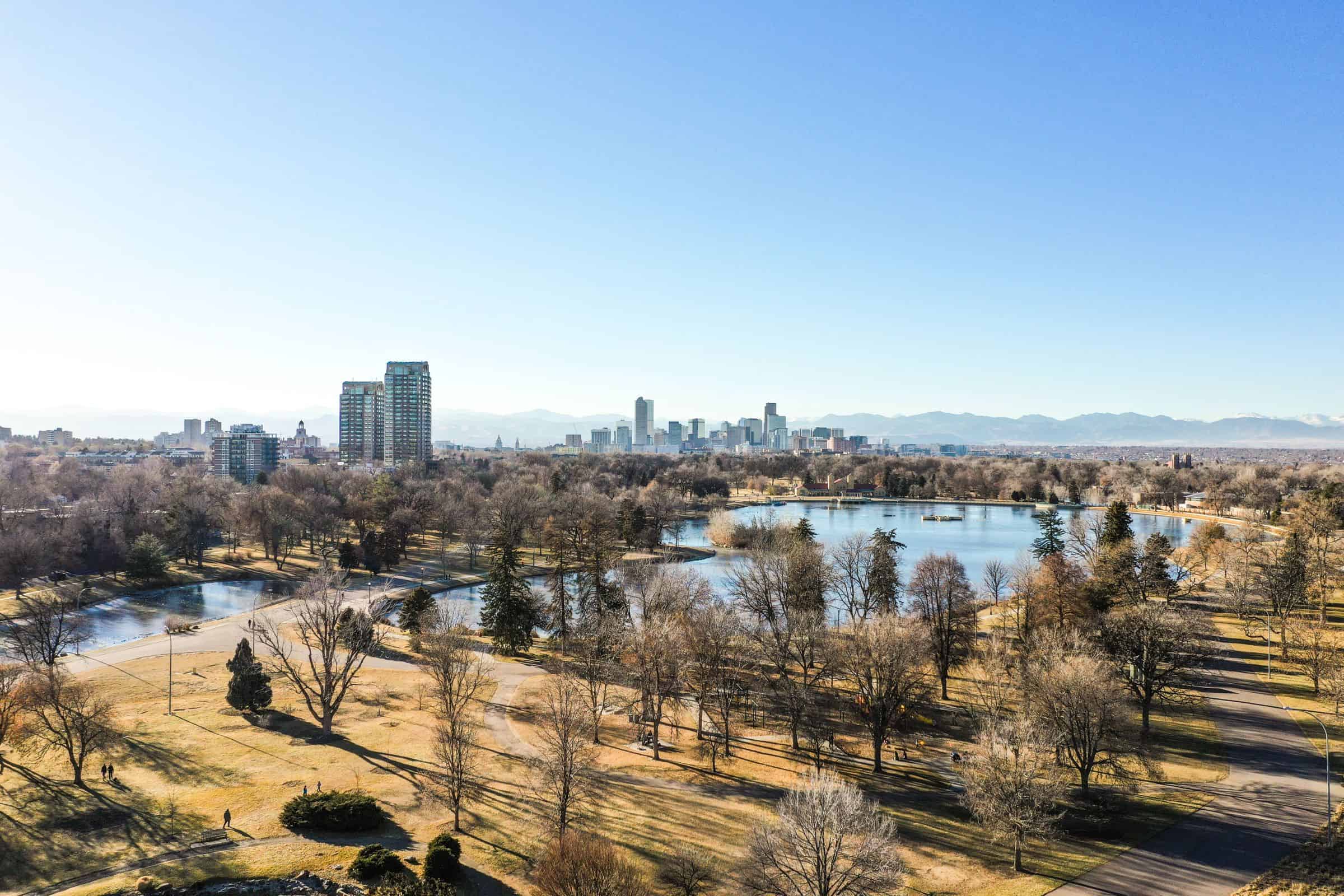 view of park and downtown Denver, Colorado