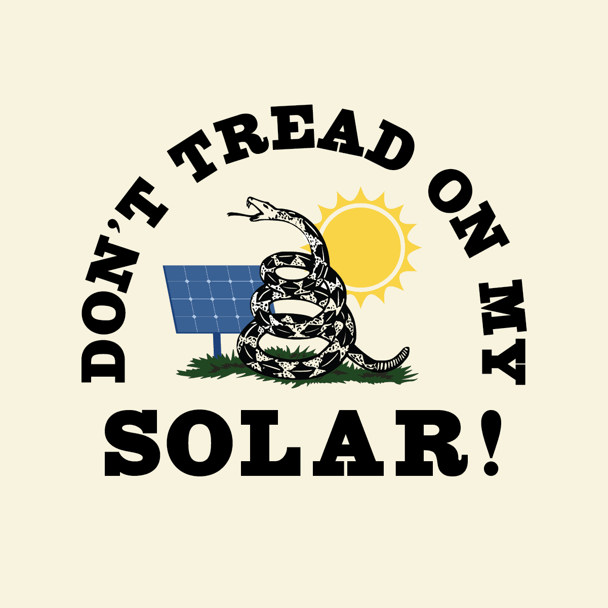 Don't tread on my solar logo