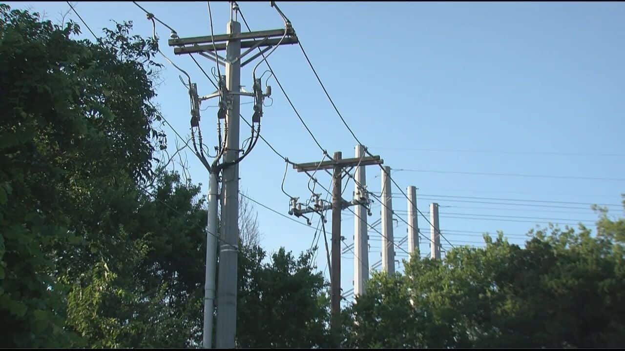 power lines in Austin
