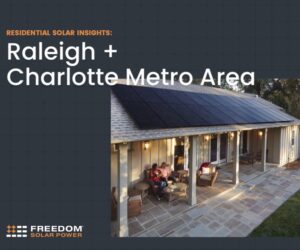 Residential Solar Insights Raleigh + Charlotte Metro Area