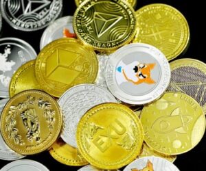 Cryptocurrency coins image