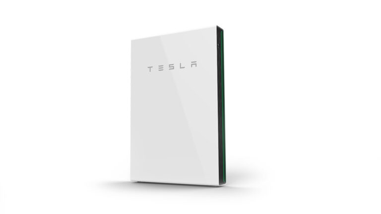 Photo of a single Tesla Powerwall
