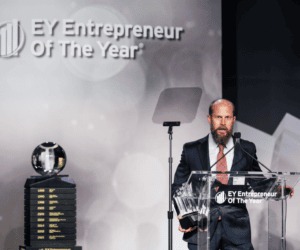 Brett Biggart, Freedom Solar's CEO, during Entrepreneur Of The Year® event