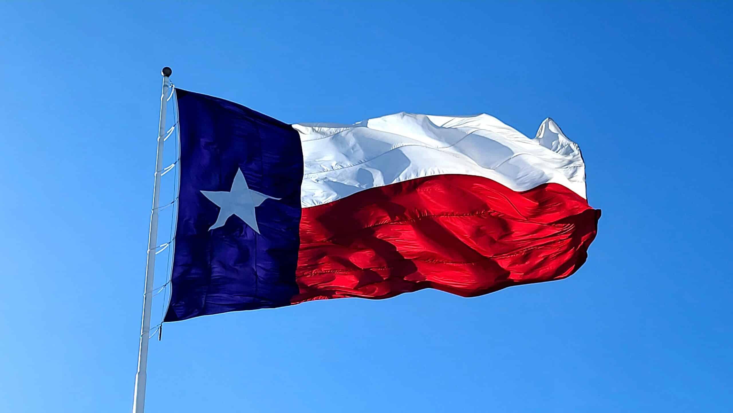State of Texas flag, red blue and white with a star
