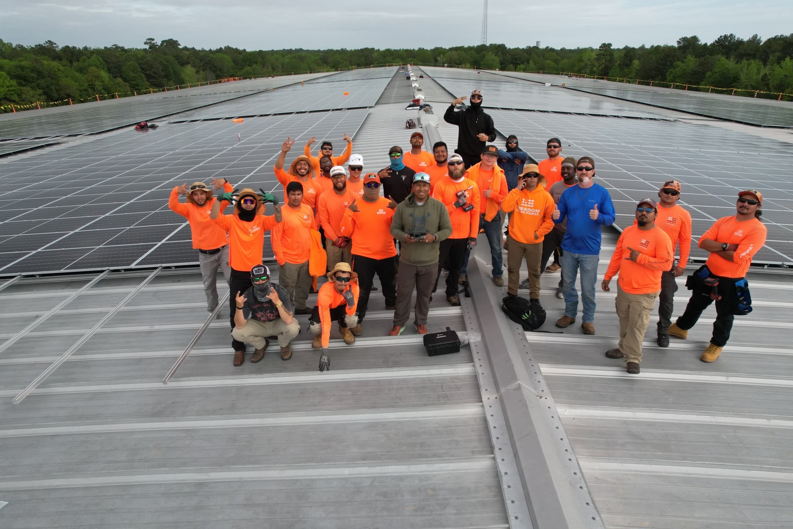 image 50457857 - Largest solar installation in Conroe, TX completed By Stainless Structurals & Freedom Solar Power