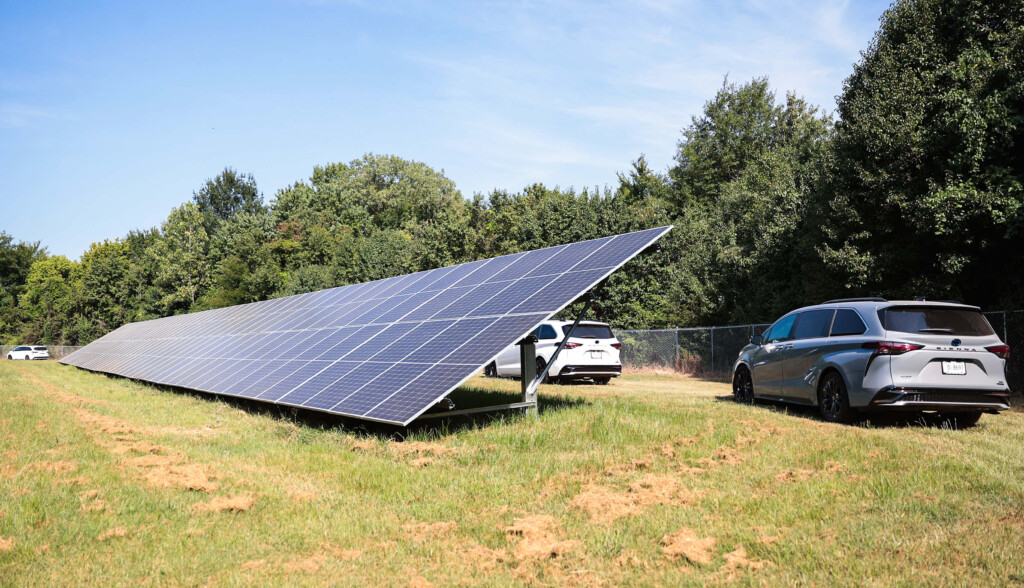 Toyota Siena Minivans at Chuck Hutton Toyota Memphis Tennessee Solar Farm built by Freedom Solar Power